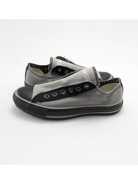 Womens Converse Chuck Taylor All Star Slip-On Grey Black Shoes 135532C Size 7